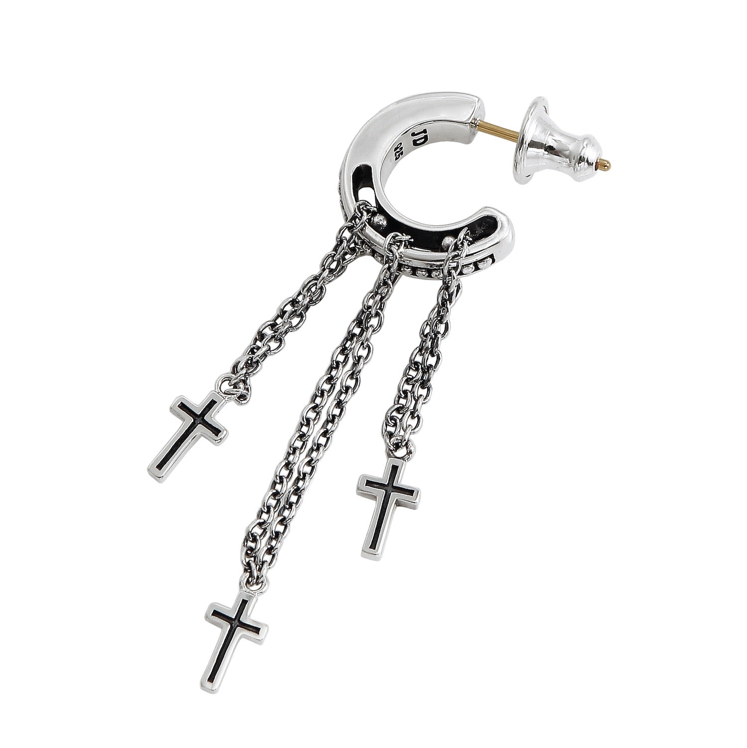 DANGLING CROSS EARRING