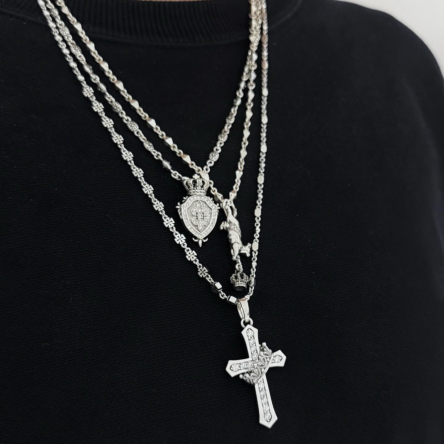CROSS with CROWN/STONE PENDANT | JUSTIN DAVIS – JUSTIN DAVIS GLOBAL